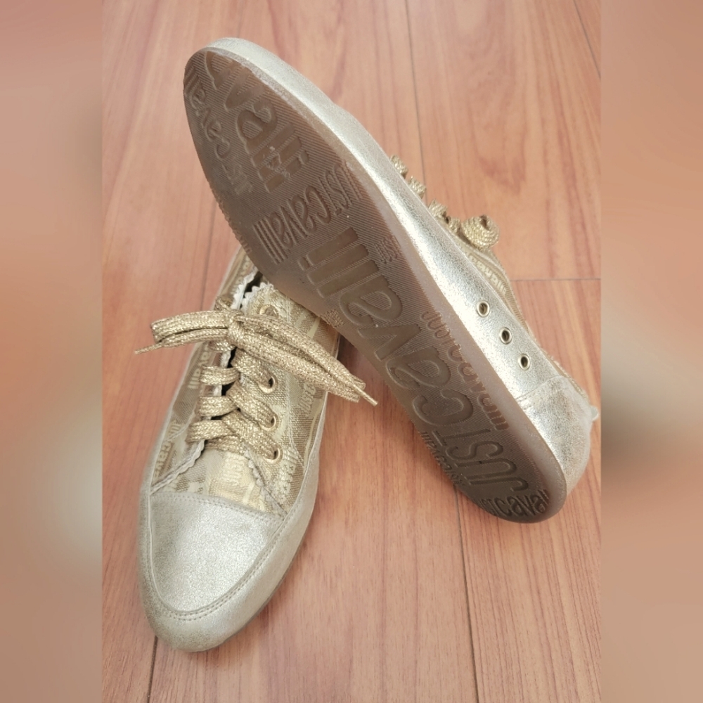 Just Cavalli Women's Gold Sneakers